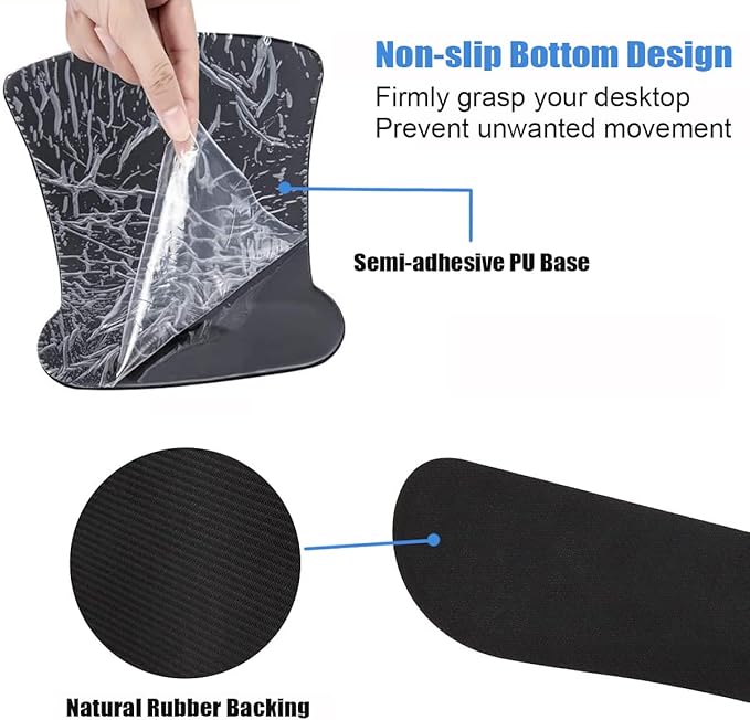 Ergonomic Mouse Pad Wrist Support and Keyboard Wrist Rest Set with Coasters, Non-Slip PU Base, Easy Typing and Relieve Wrist Pain, Perfect for Home Office Working Studying, Shore Palms Tropical Beach