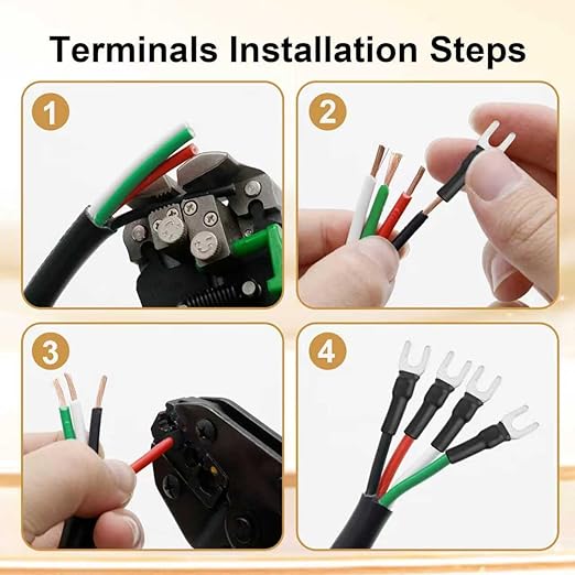 MOOKEERF 14/4 AWG Mini-Split Cable - 25FT 14 AWG 4 Conductor Control Cable 300V Stranded Oxygen-Free Pure Copper Wire for Mini Split Air Conditioner,Heat Pump,HVAC Systems and Speaker Systems