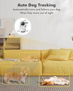 Dzees 5G/2.4G WiFi Indoor Security Camera Pet Camera No Subscription, 2K 360° WiFi Cameras, Wired Dog Pet Camera with Phone App, MagicPix Night Vision, Calls, 2-Way Audio, 24/7, Motion Tracking