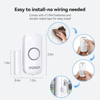 Door Window Alarm for Kids Safety, VOXON Door Alarm for Home Security Personal Security Window Alarms Sensor Burglar Door Alarm for Home, Cars, Sheds, Caravans DIY Kit Pack of 4