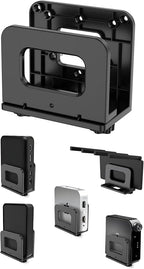 NOTMBESTM Adjustable Wall Mount Shelf Holder for Mini pc, WiFi Router, Modem, Universal Cable Box Mount Fit for Mac mini, TV Box, Media Players and Other Devices with Thickness Up to 65 mm (Black)