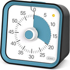 InfPokid Visual Timer for Kids with Pause Function, 60 Minute Countdown Timer for Kids Desk Study, Teaching, Kitchen Cooking, Office Meetings, Time Management for ADHD (Black)