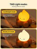 3 PCS Campfire Night Light, Rechargeable Flame Lamp, Cute Desk Lamps for Table Decorations, Flameless Candles Lights Gifts for Kids Teens Friends, Suitable for Birthday Party Holiday Camping Decor