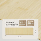 OUZUGIE 2 Pack 96x24 Inch Natural Bamboo Wall Panel – Raw Pole Wrap Paneling for Walls, Ceilings, Cabinets, Furniture – Ideal for Bedroom, Living Room & Office DIY Decor
