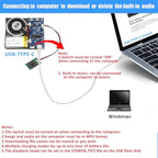 XLW Sound Module, 16MB Push Button Activated Sound Module with Speaker,Type-C Cable Charging, 16Min Easy Sound Recording Chip for Personalized Greetings, DIY Projects, Holiday Crafts ect.(Blue-10Pack)