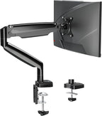 DreamAxis Single Monitor Mount Stand for 22-40" Computer Screens, Heavy Duty Gas Spring Monitor Arm Holds Up to 30.9 lbs, Adjustable Vesa Mount with C-Clamp & Grommet Base, Black