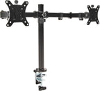 Elevon Dual Monitor Stand for 13-32 inch Computer Screens, Full Adjustable Two Screen Computer Monitor Arm, VESA Mount with C-Clamp/Grommet Base
