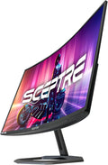 Sceptre Curved 32-Inch Gaming Monitor, 1920 × 1080, Up to 240+Hz, 1ms, 99% sRGB, AMD FreeSync Premium, Built-in Speakers, HDMI DisplayPort, Machine Black (C325B-FWD240 Series)