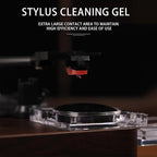 MOPIANO Record Stylus Cleaning Kit | Includes Turntable Cartridge Stylus Cleaner Gel,Anti-Static Stylus Cleaner Brush for Record Player Needles | Vinyl Record Cleaning Kit Accessories