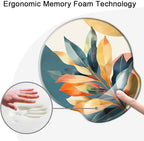 Ergonomic Mouse Pad with Wrist Support,Mouse Pad with Wrist Rest,Relieve Wrist Pain Mousepad Non-Slip Rubber Base,Mouse Pads for Desk,Computers,Laptop,Office,Home,Accessories Aesthetic Art