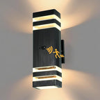 iYogaled Motion Sensor Outdoor Wall Lights with 3 Lighting Modes, Dusk to Dawn Porch Light with Bulbs Include, IP65 Waterproof Modern Black Wall Sconce for Patio, Garage, Front Door