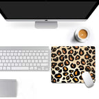 Into The Wild Leopard Print Case Square Mouse pad, Texture, Waterproof, Anti Slip Rubber Base, Computer Mouse pad, Laptop Mouse pad