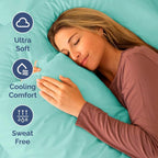 RV Short Queen Sheet Set 60 X 75 - 4 Piece RV Short Queen Bed Sheets - Soft, Breathable and Cooling - Designed for Bunks, Trailers & Campers - Fits 8” to 12" Mattress - Hotel Luxury Bedding - Spa Blue