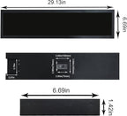 VSDISPLAY 28'' Advertising LCD Monitor 1920x360 IPS Stretched Bar Screen Outdoor High Brightness Support USB Input Auto Copy Autoplay for Supermarket Exhibition Store Advertisement Display
