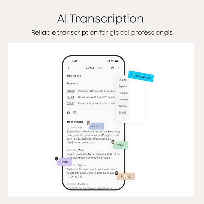 Plaud NotePin S AI Voice Recorder, Wearable AI Notetaker, AI Transcribe & Summarize, Support 112 Languages, 64GB Memory, Audio Recorder for Meetings Interviews with 4 Accessories