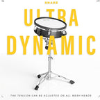 AKLOT Fully-Expandable Electric Drum Set: Independent Stand System, 12" Wooden Snare, Independent Hi-Hat and Triple-Zone Ride Cymbal, Mesh Bass Drum, 475 Sounds, Drum Sticks, Lesson Book (B-CORE546)