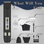 Hatteker 4 in 1 Multifunctional Dual - Head Body Hair Trimmer for Men, IPX7 Waterproof Groin & Body Hair Groomer, Rechargeable Body Electric Shaver Razor