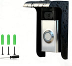 Doorbell Rain Cover,Black Metal Ring Doorbell Protector,Small Video Doorbell Shield,Outdoor Access Control Keypad Cover for Most Camera Doorbells