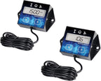 2 Pieces Runleader Small Engine Timer, Digital Tachometer, Maintenance Reminder, Battery Replaceable, User Shutdown, for ZTR Lawn Mower Tractor Generator Marine Outboard ATV (2)