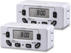 Fosmon 7 Day Digital Timers for Electrical Outlets, Indoor Plug-in Light Timers Switch Programmable, Electric Wall Plug for Grow/Reptile Light, Lamp, Appliance, Aquarium, Fish Tank - 2 Pack