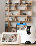 VIMTAG Indoor Pet Camera, 2.5K Dog Camera with Phone App, 360° Pan/Tilt Security Camera Indoor for Home/Nanny/Baby/Cat/Room, Dual-Band WiFi, Night Vision, Motion Tracking, 2-Way Audio, Cloud & SD Card