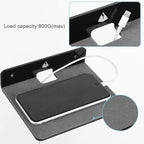 TXEsign Wall Shelves - 2 Pack, Small Wall Mount for Speaker, Webcam, Cell Phones, Acrylic Display Shelf (Black, Medium)