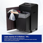 P-7 High Security Paper Shredder Heavy Duty(1 * 1.2mm), 5-Sheet Super Micro Cut, 11.9 Gallons Wastebasket, 3.5m/min High-Speed Shredding, Auto Jam-Proof Paper Shredder for Home Office