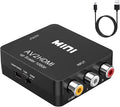 RCA to HDMI, AV to HDMI Converter, GOXMGO 1080P Mini RCA Composite Cvbs AV to HDMI Video Audio Converter Adapter Supporting PAL/Ntsc with USB Charge Cable for PC Laptop Xbox PS4 PS3 TV VCR Camera DVD