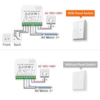 DieseRC 5pcs Wireless Smart Roller Shutter Controller with 1pcs RF Remote Control, Compatible with Google Home/Alexa APP Control and Manual Switch, Electric Motor WiFi Switch