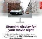 Lenovo IdeaCentre 24" FHD All-in-One Desktop Computer with Lifetime Office 365 for The Web • 32GB RAM • 2TB Storage • Intel Core • Wired Keyboard and Mouse • Windows 11