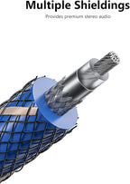 EMK Subwoofer Cable (9.8ft/3m) -Digital Coaxial/Subwoofer Cable Dual Shielded with Gold Plated RCA to RCA Connectors -Top Blue Series