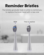 MySmile DY156 Electric Toothbrush for Adults, Rechargeable Sonic Battery Toothbrush Portable with 3 Brush Heads, 2 Mins 5 Modes Smart Timer, 45000VPM, One Charge for 60 Days – Gray