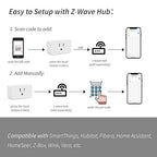 Minoston 800 Series Z-Wave Plug Dimmer Smart Plug-in Outlet, Built-in Repeater Range Extender, Z-Wave Hub Required, Compatible with Alexa, SmartThings, Z-BOX, Home Assistant (MP31ZD)
