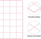 PATIKIL 12"x12" Wire Grid Panel, 2 Pack Board Photo Pictures Memo Display Grid Panels Hanging Organizer Wall Decorative Panel for Home Office Wedding, Pink