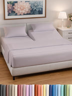 Split Head King Sheet Set – 4 Piece Flex Split Top King Sheets for Adjustable Beds - Fits 14” to 16" Mattress w/ Deep Pockets - Breathable & Cooling - Luxury Bedding and Wrinkle Free - Lavender Pink