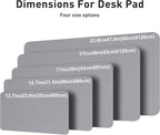 Aothia Faux Leather Desk Mat – Large Mouse Pad, Non-Slip PU Leather Blotter, Waterproof Writing Surface for Office and Home (Light Grey, 47.2" x 23.6")
