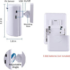 BESTOONE Motion Sensor Alarm, Long Range Wireless Driveway Alarm, Indoor Home Security System Electric Doorbells, 2 Motion Detector and 1 Alarm, 38 Chime Tunes, LED Indicator