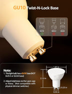 Lepro BG1 AI GU10 Smart Bulb - RGBCW Dimmable Color Changing LED Bulbs Works with Alexa & Google Assistant, Personalized Al Lighting Designer, Voice Control via App, Music Sync, 2.4G WiFi Only, 4 Pack