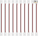 LightingWill 10pcs/Pack Strip to Strip with Wire Solderless Snap Down 2Pin Conductor LED Strip Connector for 8mm Wide 3528 2835 Single Color Flex LED Strips