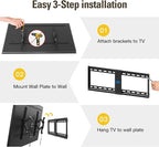 Mounting Dream UL Listed Advanced Tilt TV Wall Mount for Most 42-90 Inch TVs, TV Bracket with Full Tilt Extension up to 7", Fits 16", 18", 24" Studs, Max VESA 600x400mm and 120LBS MD2104