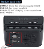 DreamSky Alarm Clock Radios for Bedrooms with Battery Backup, Large Big Numbers with Brightness Dimmer, USB Port, Bedside Digital FM Radio with Sleep Timer, Temperature, Adjustable Volume, Snooze