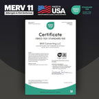 BNX TruFilter 20x20x5 (19.88’’ x 19.88’’ x 4.38‘’ Honeywell Compatible 4”) MERV 11 Air Filter (2-Pack) - MADE IN USA - HVAC AC Furnace Filters Health, Allergies, Mold, Bacteria, Smoke, MPR 1200 FPR 7