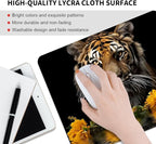 Tigers and Yellow Flowers Square Mouse pad, Texture, Waterproof, Anti Slip Rubber Base, Computer Mouse pad, Laptop Mouse pad