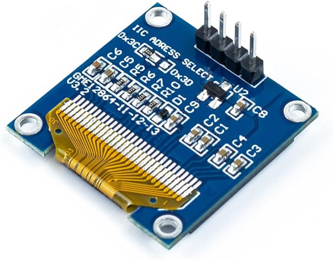 Hosyond 5 Pcs 0.96 Inch OLED I2C IIC Display Module 12864 128x64 Pixel SSD1306 Mini Self-Luminous OLED Screen Board Compatible with Arduino Raspberry Pi(Blue and Yellow)
