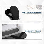 Hasinart Ergonomic Mouse Pad and Keyboard Wrist Rest with Massage Design, Space-Saving Mouse Pad Wrist Support, Memory Foam Wrist Rest with Non-Slip PU Base for Computer Desk, Black