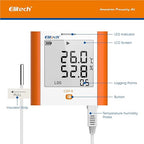 Elitech Digital Temperature Humidity Data Logger Medical Refrigerator Thermometer Vaccine Fridge Temperature Monitor Max Min Value, GSP-8, 10 Pack