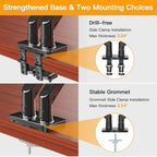 ErGear Dual Monitor Desk Mount up to 40 inches Screens, Max 26.4lbs Capacity Each, Heavy Duty Ultrawide Monitor Arm with USB Ports, Height Adjustable Monitor Stand, VESA 75x75mm or 100x100mm, Black