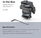 SmallRig Adjustable Camera Monitor Mount, 360° Swivel and 180° Tilt Monitor Holder, with 1/4"- 20 Screws, Bouncy Locating Pins, Anti-Twist Design, for Ninja V and V+ Monitors
