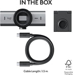 Logitech MX Brio Ultra HD 4K Collaboration, Streaming Webcam, 1080p at 60 FPS, Show Mode, Works with Microsoft Teams, Zoom, Google Meet, Nintendo Switch 2 New GameChat Mode - Graphite
