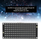 Chiffonade LED Control Module 8x16 Panel I2C Communication - 128 LED Display Board DC3.3-5V for Single Board Computers